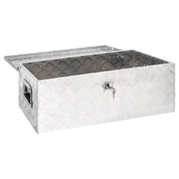 Storage Box Silver 80x39x30 cm Aluminium Kings Warehouse 