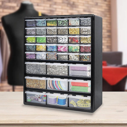 Storage Cabinet Drawers 39 Plastic Tool Box Containers Organiser Cupboard Kings Warehouse 