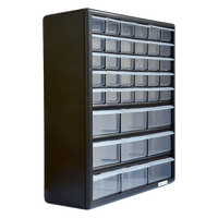 Storage Cabinet Drawers 39 Plastic Tool Box Containers Organiser Cupboard Kings Warehouse 
