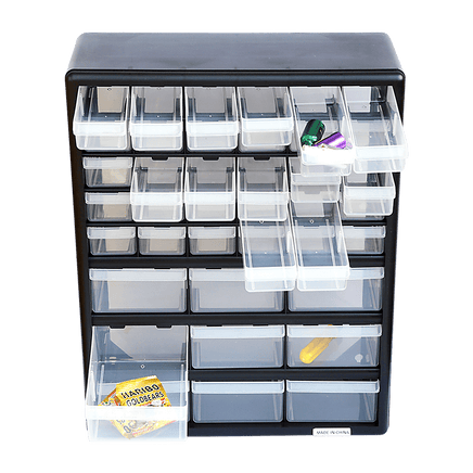 Storage Cabinet Drawers 39 Plastic Tool Box Containers Organiser Cupboard Kings Warehouse 