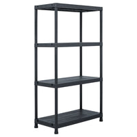 Storage Shelf Racks 5 pcs Black 60x30x138 cm Plastic Kings Warehouse 
