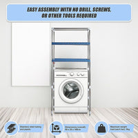 Storage Shelves Shelf 3 Tier Rack Portable Laundry Stand Unit Organiser Furniture Kings Warehouse 