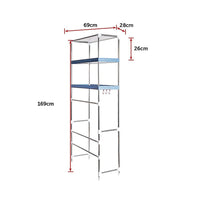 Storage Shelves Shelf 3 Tier Rack Portable Laundry Stand Unit Organiser Furniture Kings Warehouse 