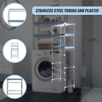 Storage Shelves Shelf 3 Tier Rack Portable Laundry Stand Unit Organiser Furniture Kings Warehouse 