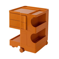 Storage Trolley Bedside Table 3 Tier Cart Boby Replica Orange Furniture Kings Warehouse 