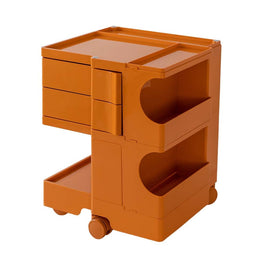 Storage Trolley Bedside Table 3 Tier Cart Boby Replica Orange Furniture Kings Warehouse 