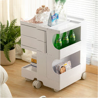 Storage Trolley Bedside Table 3 Tier Cart Boby Replica White Furniture Kings Warehouse 