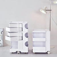 Storage Trolley Bedside Table 3 Tier Cart Boby Replica White Furniture Kings Warehouse 