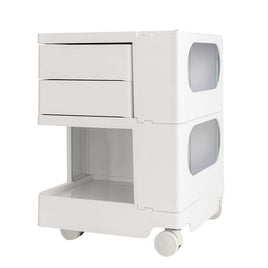 Storage Trolley Bedside Table 3 Tier Cart Boby Replica White Furniture Kings Warehouse