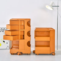 Storage Trolley Bedside Table 5 Tier Cart Boby Replica Orange Furniture Kings Warehouse 