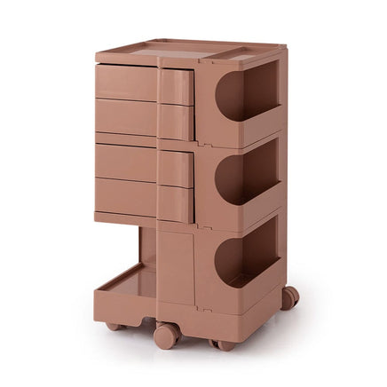 Storage Trolley Bedside Table 5 Tier Cart Boby Replica Pink Furniture Kings Warehouse 