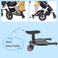 Stroller Step Board Toddler Buggys Wheel Standing Board Skateboard For Pram Kids Pink Kings Warehouse 