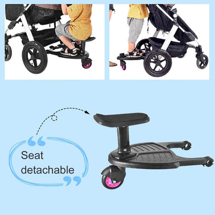 Stroller Step Board Toddler Buggys Wheel Standing Board Skateboard For Pram Kids Pink Kings Warehouse 