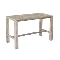 Sturdy 1.8 Metre Bar table White Brush Finish Kings Warehouse 