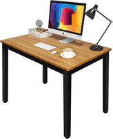 Sturdy and Heavy Duty Foldable Office Computer Desk (Teak, 101cm) Kings Warehouse 