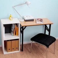 Sturdy and Heavy Duty Foldable Office Computer Desk (Teak, 80cm) Kings Warehouse 