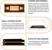 Sturdy and Heavy Duty Foldable Office Computer Desk (Teak, 80cm) Kings Warehouse 