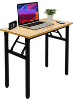 Sturdy and Heavy Duty Foldable Office Computer Desk (Teak, 80cm) Kings Warehouse 