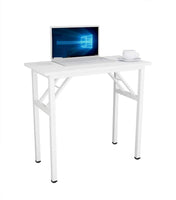 Sturdy and Heavy Duty Foldable Office Computer Desk (White, 80cm) Kings Warehouse 