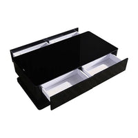 Stylish Coffee Table High Gloss Finish in Shiny Black Colour with 4 Drawers Storage Furniture Kings Warehouse 