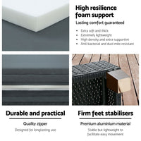 Sun Lounge Wicker Lounger Outdoor Furniture Day Bed Wheels Patio Black Furniture Kings Warehouse 