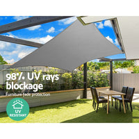 Sun Shade Sail Cloth Shadecloth Outdoor Canopy Rectangle 280gsm 5x6m End of Season Clearance Kings Warehouse 