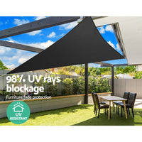 Sun Shade Sail Cloth Shadecloth Outdoor Canopy Triangle 280gsm 5x5x5m Aussie Backyard Blitz Kings Warehouse 
