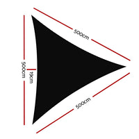 Sun Shade Sail Cloth Shadecloth Outdoor Canopy Triangle 280gsm 5x5x5m Aussie Backyard Blitz Kings Warehouse 