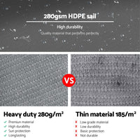 Sun Shade Sail Cloth Shadecloth Outdoor Canopy Triangle 280gsm 6x6x6m Aussie Backyard Blitz Kings Warehouse 