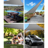 Sun Shade Sail Cloth Shadecloth Outdoor Canopy Triangle 280gsm 6x6x6m Aussie Backyard Blitz Kings Warehouse 