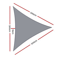 Sun Shade Sail Shadecloth Outdoor 280gsm 5x5x5m Aussie Backyard Blitz Kings Warehouse 