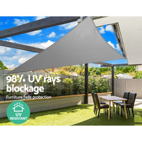 Sun Shade Sail Shadecloth Outdoor 280gsm 5x5x5m Aussie Backyard Blitz Kings Warehouse 