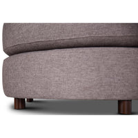 Sunshine Single Sofa Chair Fabric Swivel Ottoman - Grey Kings Warehouse 