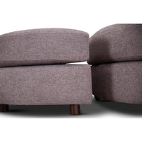 Sunshine Single Sofa Chair Fabric Swivel Ottoman - Grey Kings Warehouse 