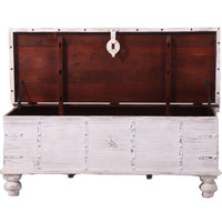 Surya Coffee Table Antique Handcrafted Solid Mango Wood Storage Trunk Chest Box living room Kings Warehouse 