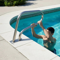Swimming Pool Hand Rail Step Grab Rail 76.2x55.8cm with Drill Bit Home & Garden Kings Warehouse 