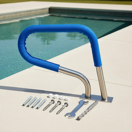 Swimming Pool Hand Rail Step Grab Rail 76.2x55.8cm with Drill Bit Home & Garden Kings Warehouse 
