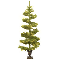 Swirl Christmas Tree with Pot and LEDs Green 120 cm PVC Kings Warehouse 