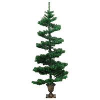 Swirl Christmas Tree with Pot and LEDs Green 120 cm PVC Kings Warehouse 