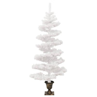 Swirl Christmas Tree with Pot and LEDs White 120 cm PVC Kings Warehouse 