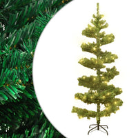 Swirl Christmas Tree with Stand and LEDs Green 180 cm PVC Kings Warehouse 