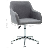 Swivel Dining Chair Light Grey Fabric Kings Warehouse 