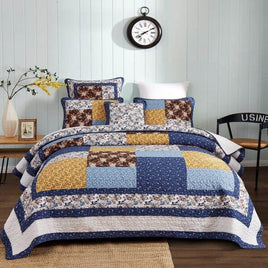 Sycamore 100% Cotton Quilted 3 pcs Bedspread Coverlet Set King Home & Garden Kings Warehouse 