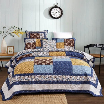 Sycamore 100% Cotton Quilted 3 pcs Bedspread Coverlet Set King Home & Garden Kings Warehouse 