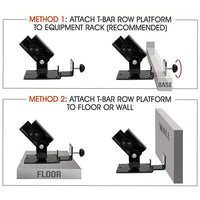 T Bar Row Landmine Platform 360-degree Swivel Fits 1", 2" Olympic Bars Kings Warehouse 