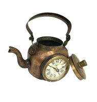 Table Clock - Old Brass Tea Kettle Kings Warehouse 