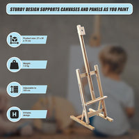 Tabletop Easel Wood Studio H-Frame Artist Art Display Painting Shop Tripod Stand Wedding Baby & Kids Kings Warehouse 