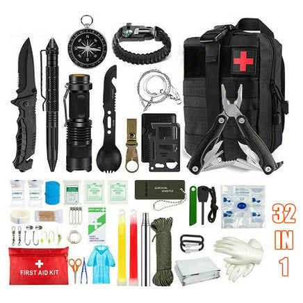Tactical Emergency Survival Kit Outdoor Sports Hiking Camping SOS Tool Equipment Kings Warehouse 