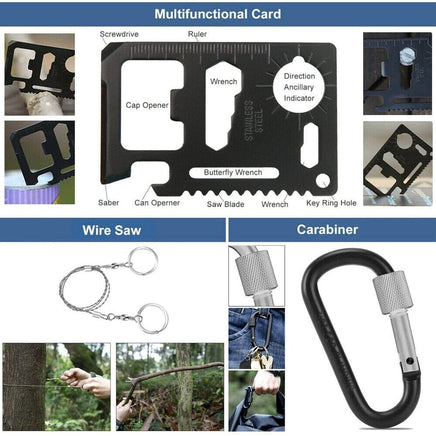 Tactical Emergency Survival Kit Outdoor Sports Hiking Camping SOS Tool Equipment Kings Warehouse 