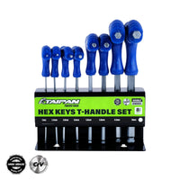Taipan 8PCE T-Handle Set Double Ended Hex Keys Premium Quality Steel Kings Warehouse 